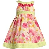 Bonnie Baby Floral Eyelet Dress with Gingham... by Bonnie Baby
