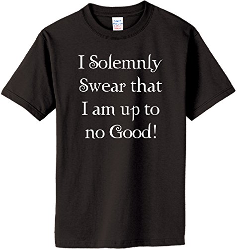 I Solemnly Swear that I am up to No Good! on Adult & Youth Cotton T-Shirt (in 26 colors)