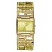 Guess Ladies 'Spellcheck' Gold Plated Stone Set Case & Bracelet Watch