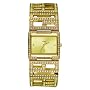 Guess Ladies 'Spellcheck' Gold Plated Stone Set Case & Bracelet Watch