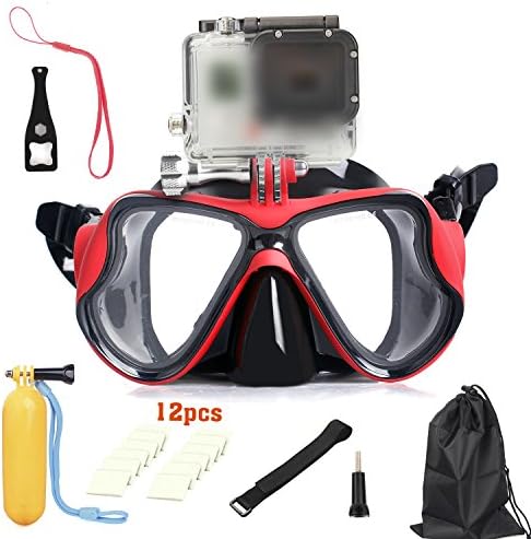 New Diving Glasses Mask Camera Accessory Kits RED Black