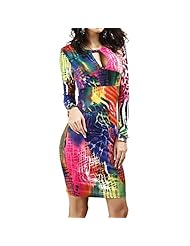 Sheath General Print Cocktail Keyhole Cutout Polyester Bodycon Dress/Club Dress/Homecoming Dress/Prom Dress/Party Dress/Wedding Dress 