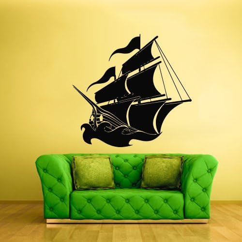 Wall Vinyl Sticker Decals Decor Art Bedroom Design Mural Ship Kids Nursery Boat Ocean Sea (Z2350)