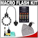 IMAGE OF Sunpak DSLR67 LED Macro Ring Light + Batteries & Charger + Spudz + Accessory Kit for Nikon D5000, D3100, D3000, D7000, D300s, D300, D90, D60, D40 Digital SLR Cameras