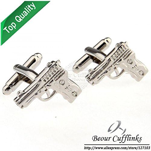 SunShine Day 2015 Real New Classic China Sleeve Reliable Abotoaduras Wedding Dress Pistol Cufflinks