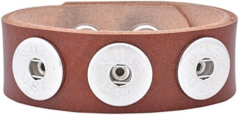 Tobacco Leather Bracelet - Nugz Jewelry Interchangeable Collection (Medium)