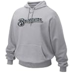Milwaukee Brewers MLB Grey Embroidered Tackle Twill Hooded Sweatshirt By Nike Team Sports