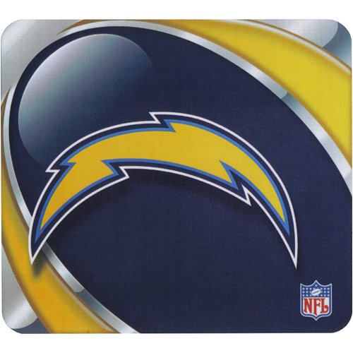 NFL Football Team Logo Vortex Sublimated Mouse Pad - San Diego Chargers