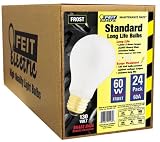 Feit Electric 60A/MP-130 60-Watt A19 Household Bulb, Frosted, 24 Pack