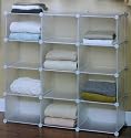 Interlocking 12 Cube Organizer Storage