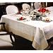 Ribbon Rose Embroidered Design Tablecloth White 70" X 120"
