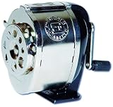 Charles Leonard Inclusive Pencil Sharpener, Multi Hole, 8 Sizes, Silver, 1 per Box (89508)