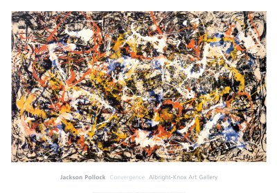 Convergence Art Poster Print by Jackson Pollock, 40x28