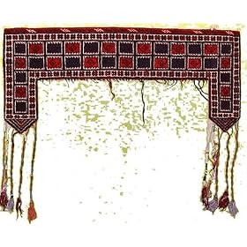 1'11 x 4'8 Red Persian Hand Knotted Wool Balouch Round Rug