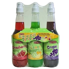 Slushie Express Syrup Summer Chill Flavors Value Pack- 3 Pack by Back to Basics