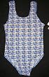 Girls 1 PC U-Back Blue/Tan Squares