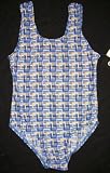 Girls 1 PC U-Back Blue/Tan Squares