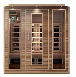 4 Person Sauna Cedar Ceramic Dry Heat FAR Infrared CD Player AM FM Radio Portable Detox New