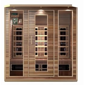 4 Person Sauna Cedar Ceramic Dry Heat FAR Infrared CD Player AM FM Radio Portable Detox New