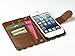 ULAK Colorful Synthetic PU Leather Wallet Type Magnet Design Flip Case Cover for Apple iPod Touch 6 5th Generation (Follow The Sky)