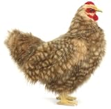 Plush Soft Toy Brown Hen by Hansa. 30cm.