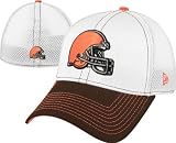 NFL Unisex Adult Cleveland Browns Blitz Neo 3930 Cap (White/Brown, Medium/Large)