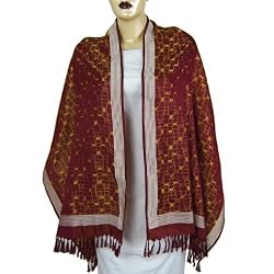 Indian Pure Silk Scarves Wraps Womens Accessory 22 x 72 inches