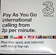 UK United Kingdom PAYG INTERNATIONAL SIim Card 3 THREE Network