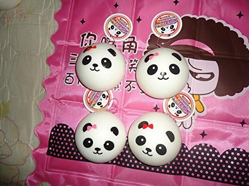 Kawaii Panda Bun Squishy with Tag