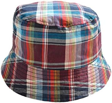 LIANTANG Baby Kids Plaid Cap Sun Protection Hat Sun Hat - 46cm