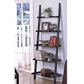 Five-tier Black Ladder Bookshelf