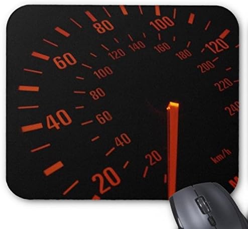 Red Speedometer Dial Mouse Pad