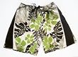Big and Tall Mens Swim Trunks with Elastic Drawstring Waist and Board Short Style Front, 2 Inseam Slit Pockets. Mesh Lined. Brown/Floral in Sizes 2XL - 4XL