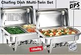 Chafing Dish Multi - Twin Set 16 tlg. incl. 4 Brennpastenbehälter