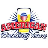 Bella Ladies / Juniors / Girly Fleece Raglan Hoodie : American Drinking Team - Patriotic Beer