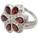 Love Gifts Sterling Silver Garnet Gemstone Ring US Size 7.75 (rng354)