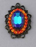 Gasoline Glamour Fire Opal Fancy Heliotrope Rhinestone Charm Necklace