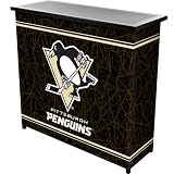 NHL Pittsburgh Penguins 2 Shelf Portable Bar w/ Case