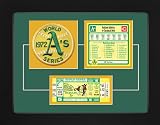 Oakland Athletics 1972 World Series Replica Ticket & Patch Frame