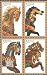 Carousel Horses Block of Four 32 Cent Stamps Scott 2976-79