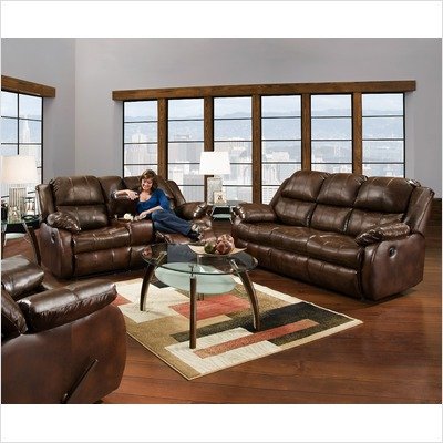 Folger Bonded Leather Double Motion Reclining Sofa and Loveseat Set in Vintage Brown 51nDq5iAhtL Folger Bonded Leather Double Motion Reclining Sofa and Loveseat Set in Vintage Brown