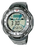 Casio - SPF-40T-7VER - Sea Pathfinder Montre Homme - Multifonction - Radio pilote - Quartz digitale - Bracelet titane