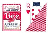 Bee Poker Playing Cards Jumbo Index Diamond Back - Red