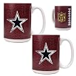 Dallas Cowboys 2pc 15oz Gameball Ceramic Mug Set - Primary logo NFL Football