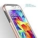Galaxy S5 Case, S5 Case, ULAK Dual Layer Slim Hybrid Protective Case Cover for Samsung Galaxy S5 SV i9600 [Plastic Hard Shell and Flexible TPU] - Rose Gold/Gray