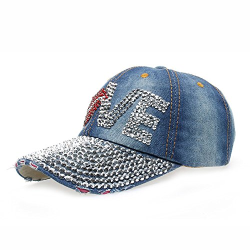 Deer Mum Lady Studded Rhinestone Lip Design Adjustable Baseball Cap