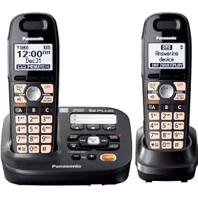 Panasonic KXTG6592CT DECT 6.0 PLUS Amplified Two Handset with Digital Answering System