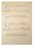 Ornamental Garden Wall Plaque: Words of Wisdom: Love Doesn t ... (Small)