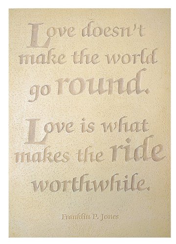 Childrens Toyshop  Outdoor Living : Ornamental Garden Wall Plaque: Words of Wisdom: Love Doesn't ... (Small)