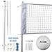 Franklin Sports Volleyball Net Professional Set - Includes Pro Style Volleyball with Pump, Adjustable Net, Stakes, Ropes - Beach or Backyard Volleyball - Easy Setup